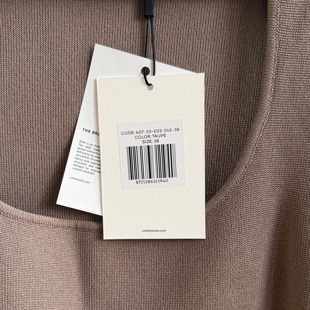 RÓHE Women's Taupe Tank Top (NWT) - Picture 2 of 2